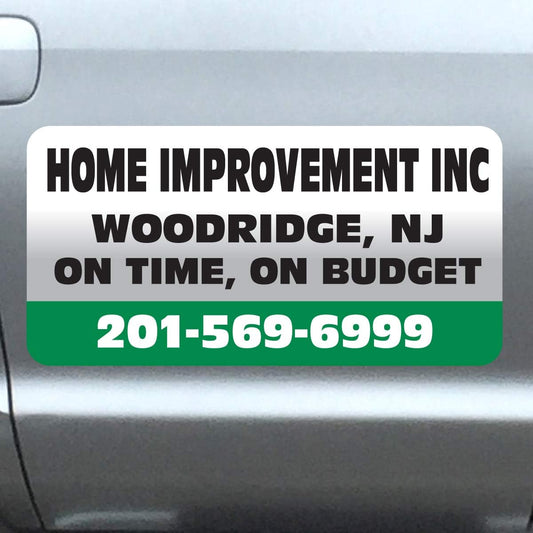 Car Magnet Signs Custom - 24"x12" (Set of 2), 30-mil Thickness with Rounded Corners (Green)