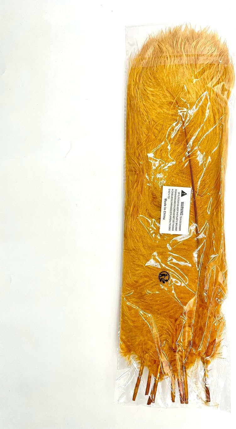 Sowder 14-16inch(35-40cm) Ostrich Feathers Plume for Wedding Centerpieces Home Decoration Pack of 10pcs(red)