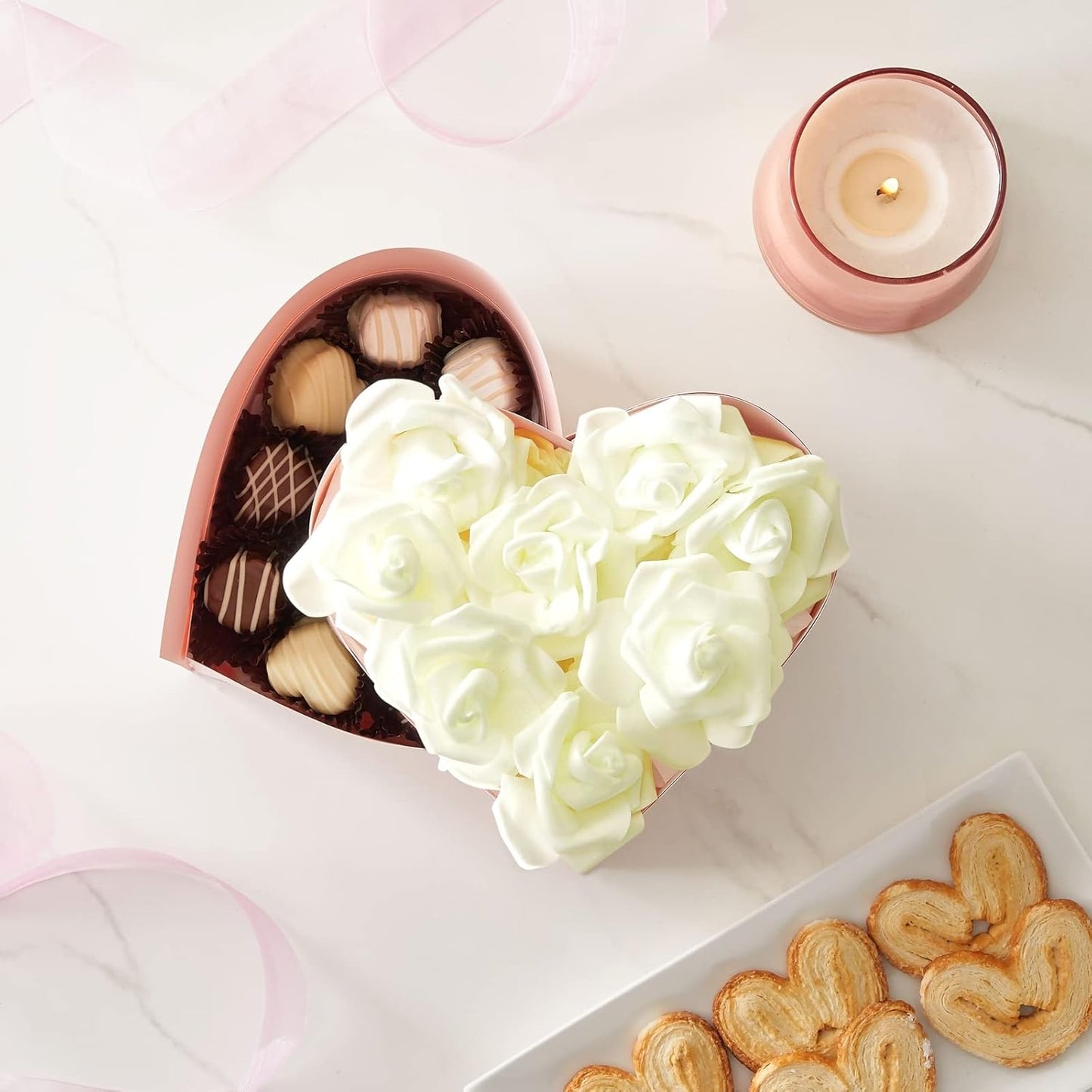 Juvale Centerpiece Table Decorations Ivory Artificial Roses - 100-Pack 3-Inch Foam Heads - Fake Flowers in Vase & Flower Decor - Wedding Table Decor & DIY Crafts