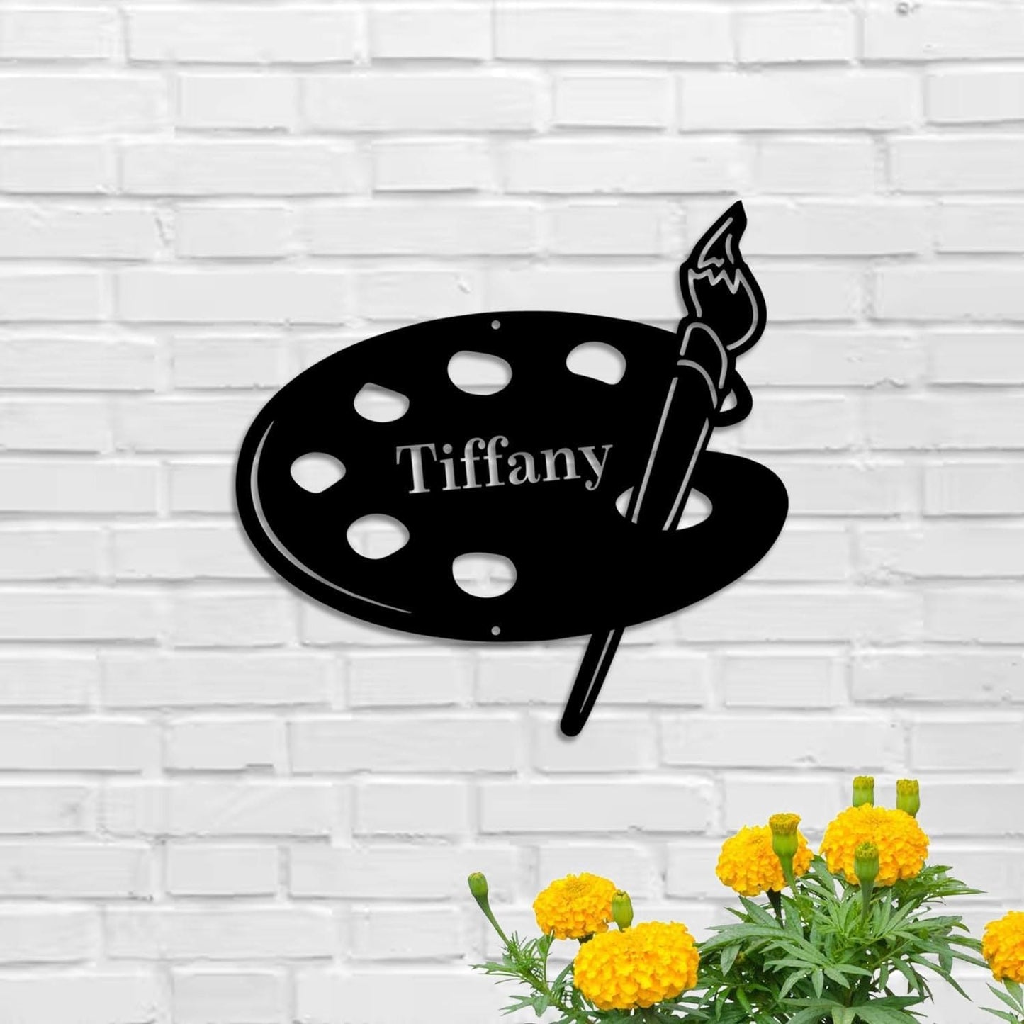 Personalized Artist Palette Metal Wall with LED Lights, Artist Palette Sign, Kids Room Decor,Painting Room Decoration, Living Room Decor