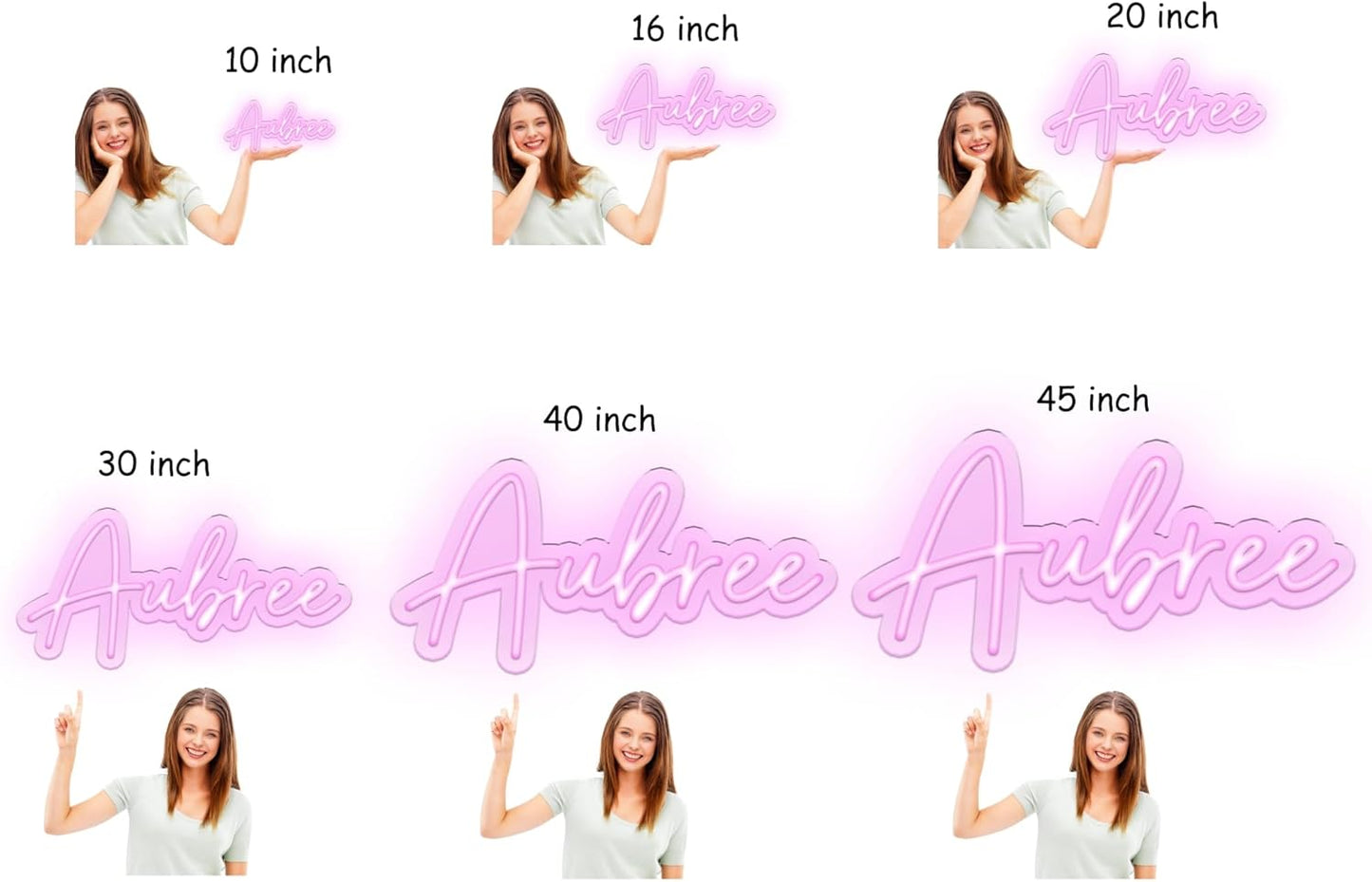 Custom Neon Sign, Neon Sign Customizable for Birthday Wedding Party Gift,Bar Personalized Neon Sign for Wall Decor Length 10inch to 60inch