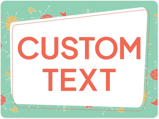 Custom Sign, Custom Street Sign, 11 Font Colors, 13 Font Styles, 4 Hole Options, 22 Sizes, 36x48 Inches, Rust Free DiBound, Fade Resistant, Made in USA by My Sign Center (Mid-Century Modern 2)
