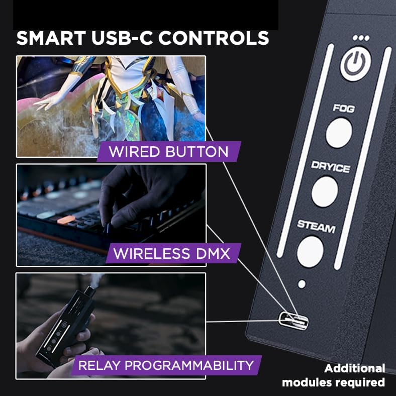 PMI SmokeNINJA PRO HAZER KIT - Portable Fog Machine with Bluetooth, 3rd Gen Haze Nozzle for Cinematic & Studio Use - Perfect for Cinematography, Photography, and Events (PRO HAZER KIT)