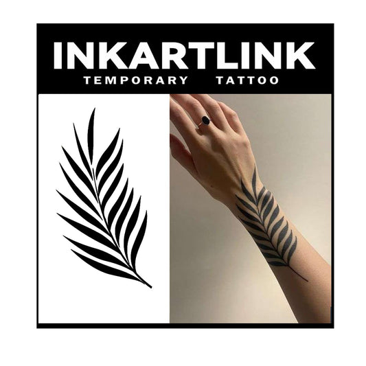 INKARTLINK Tattoo Tech, 2 Sheets Extra Large Semi Permanent Tattoo, Adult Art Design Temporary Tattoos, Lasts 1-2 Weeks, Waterproof, Realistic Look, No Adhesive, No Reflection (Flower)192
