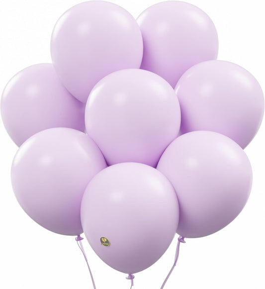 AFTERLOON® Biodegradable Balloons 24 pcs Pastel Purple 10 Inch, Matte Color Thickened Extra Strong Natural Latex Helium Float, Colorful Bulk Color ballon Globos Para Decoration De Fiestas Kids