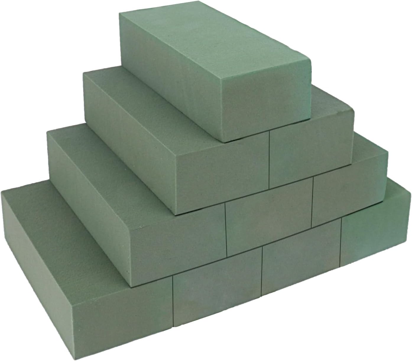 KUKLIPJIM 10 Packs Floral Foam Blocks, Dry and Wet Green Floral Foam for Fresh and Artificial Flowers, Perfect for Wedding, Birthdays, Home, Office, and Garden Decorations(7.8 * 3.54 * 2.4Inch)