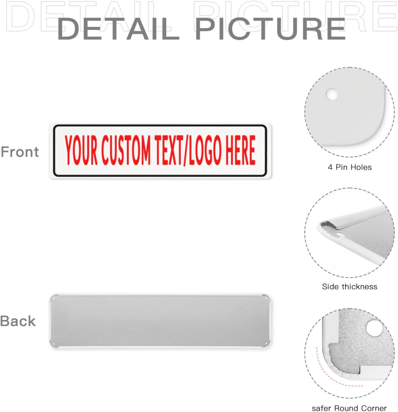 Custom Sign Personalized Custom Metal Sign, Customize For Office, Business, Workplace, Office, Home, Delivery Signs 4x16