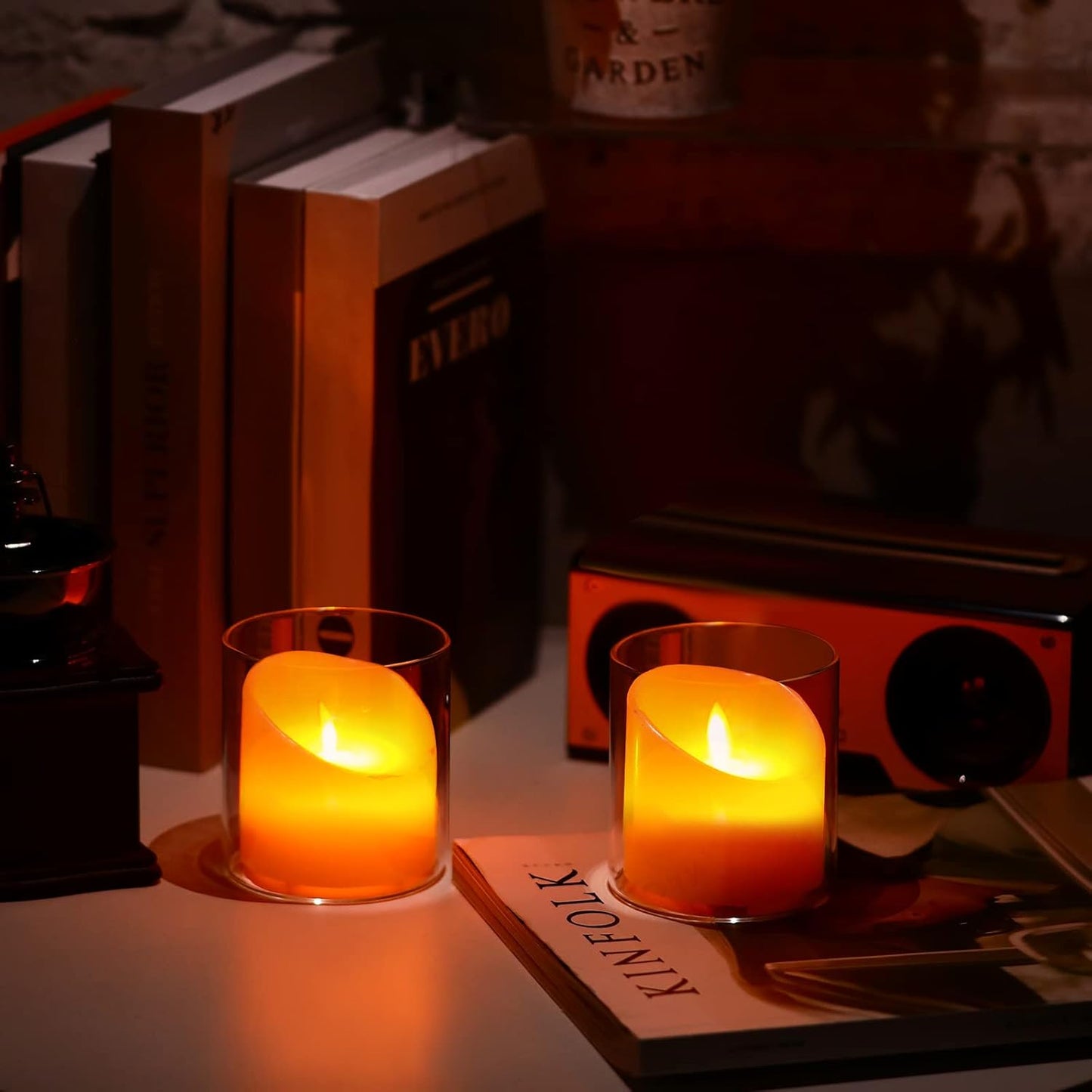 Mimorou 24 Pcs 4 Inch Tall Glass Vases Bulk Clear Cylinder Flower Vases Transparent Candle Holder Wedding Table Centerpieces Decoration Bulk for Home Dinners Party Event