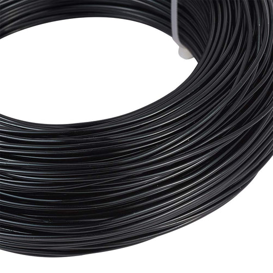 Fashewelry 328 Feet 15 Gauge Aluminum Wire Black Bendable Metal Craft Wire for Beading Jewelry Craft Making (1.5mm)