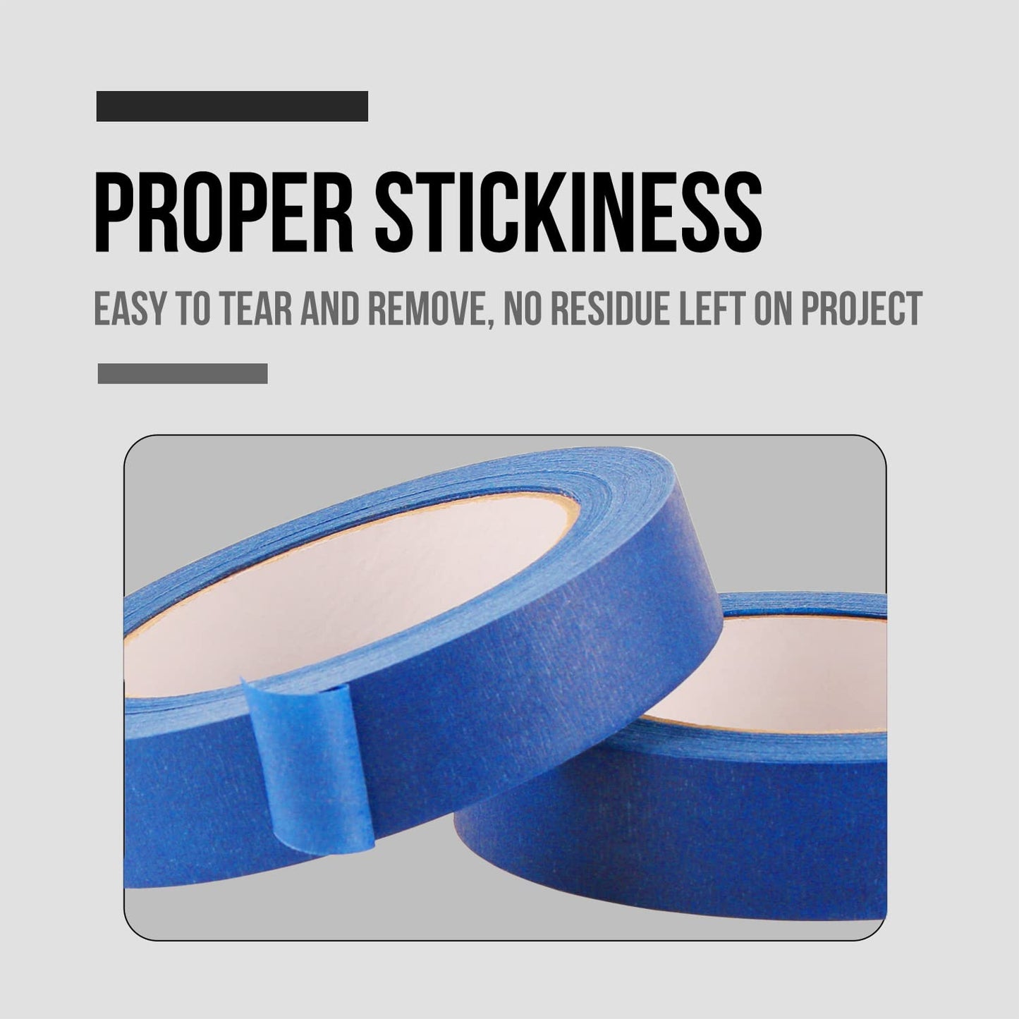 Lichamp 4 Pack Blue Painters Tape 1 inch, Blue Masking Tape 1 inch x 55 Yards x 4 Rolls (220 Total Yards)