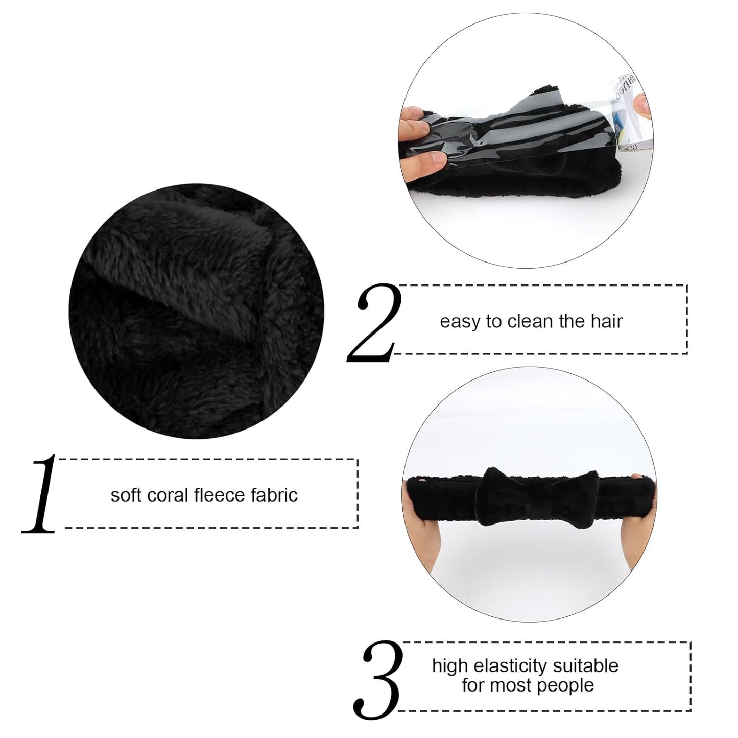 Semato Bachelorette Party Favor Set - Bride & Bridesmaid Spa Headbands (1 Bride + 7 Blue)