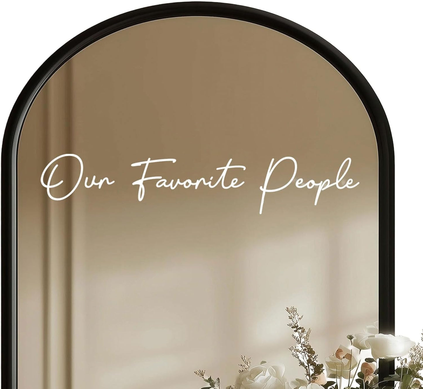 Our Favorite People Seating Chart Decal Wedding Seating Chart Header Decal for Mirror Our Favorite People Welcome Sign Wedding Welcome Vinyl (White, Width 17")