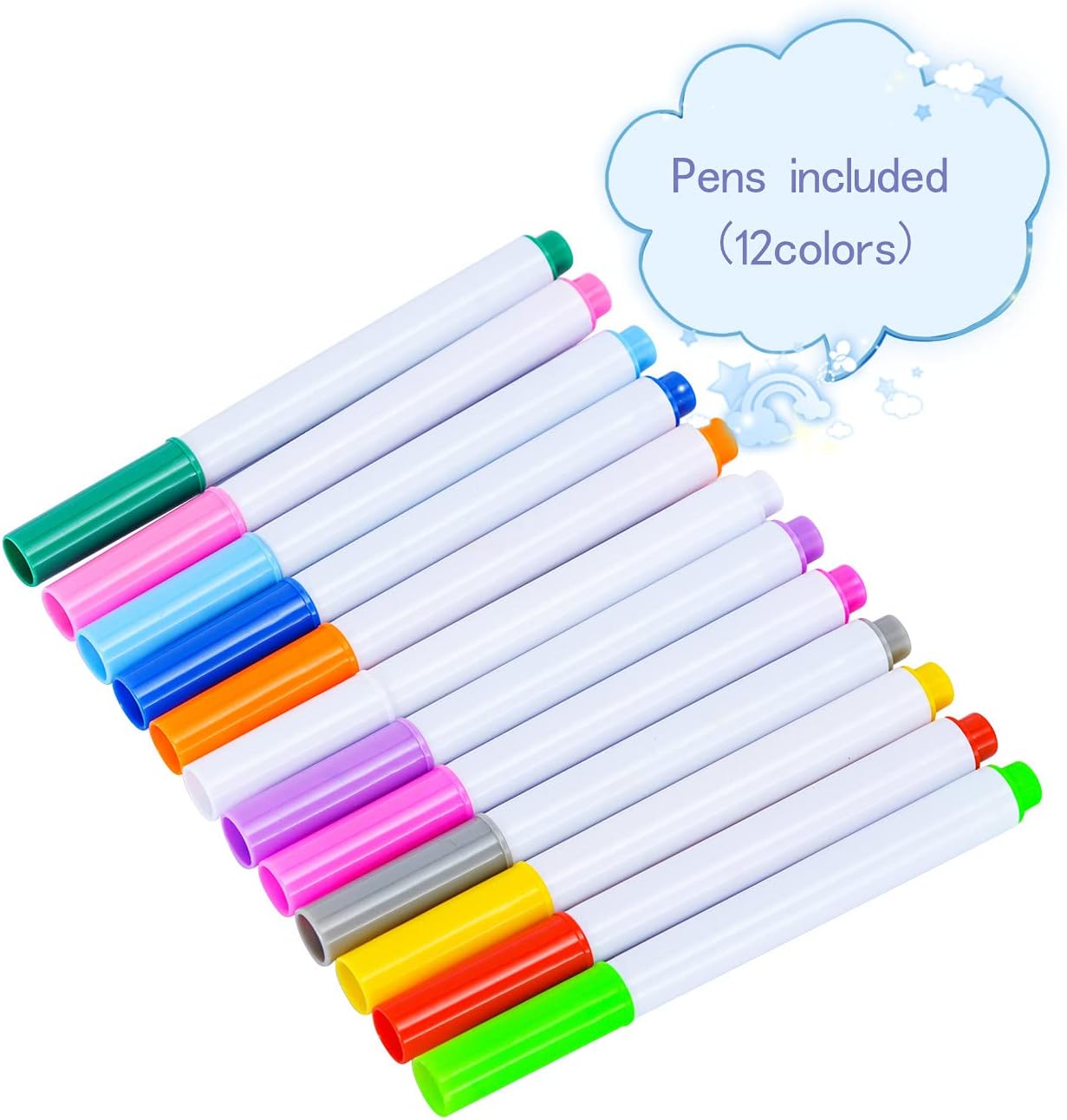 Reusable 20 Pcs Mini Chalkboard Signs with Easel Stand for Food Labels, Weddings, Birthday Parties, Message Board Signs and Event Decorations,Include 12 Colors Water-Based Chalks