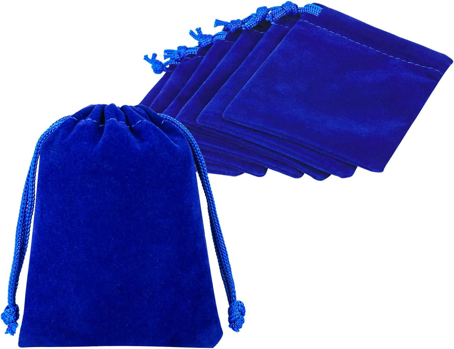 Shintop 10pcs Velvet Drawstring Bags Wedding Gift Bags Velvet Cloth Jewelry Pouches (Blue)