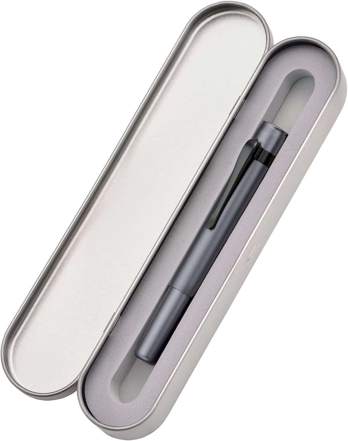 Hongdian M2 Black Forest Mini Fountain Pen, Fine Soft Nib & Sleek Shape Aluminium Short Pocket Travel Pen (Space Gray)