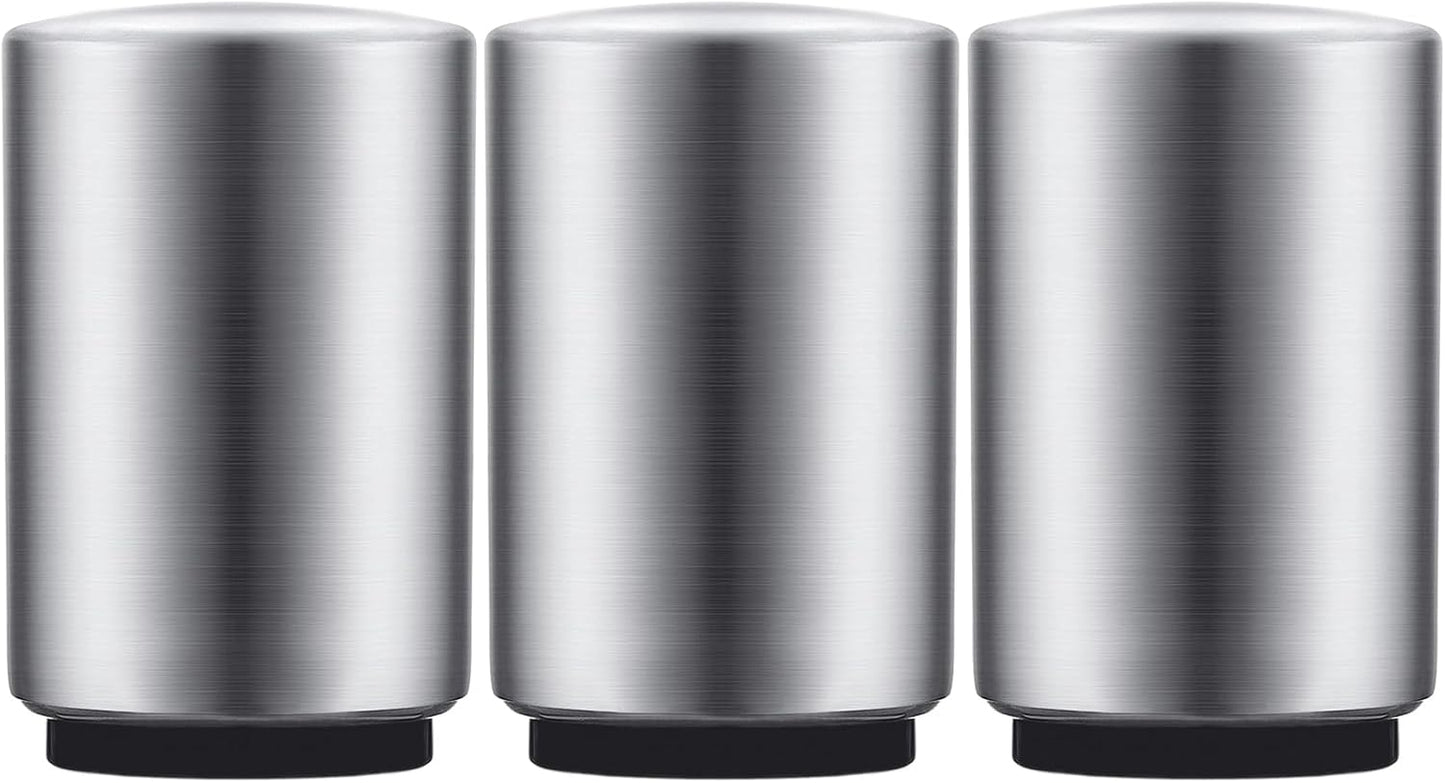 3PCS Premium Automatic Beer Bottle Opener, Magnet Stainless Steel Push Down Off Soda Lid Open Magnetic Catching No Damage Caps, Portable Pop the Top Bar Tools for Home Wine Accessories Picnic Camping