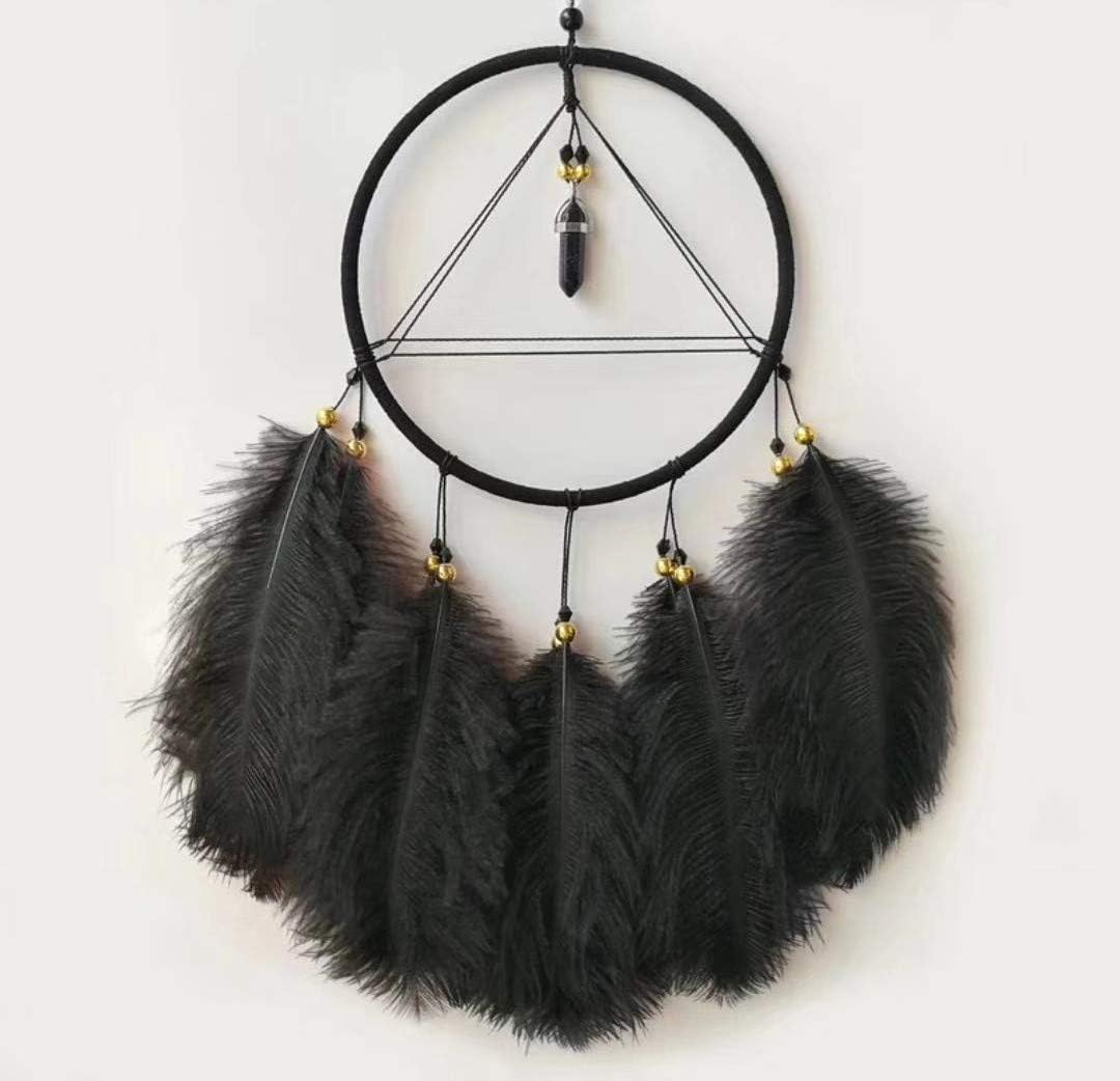 Happy Feather 16-18 inch Black Ostrich Feathers Craft for Wedding Party Centerpieces Home Decoration DIY Craft Pack of 10