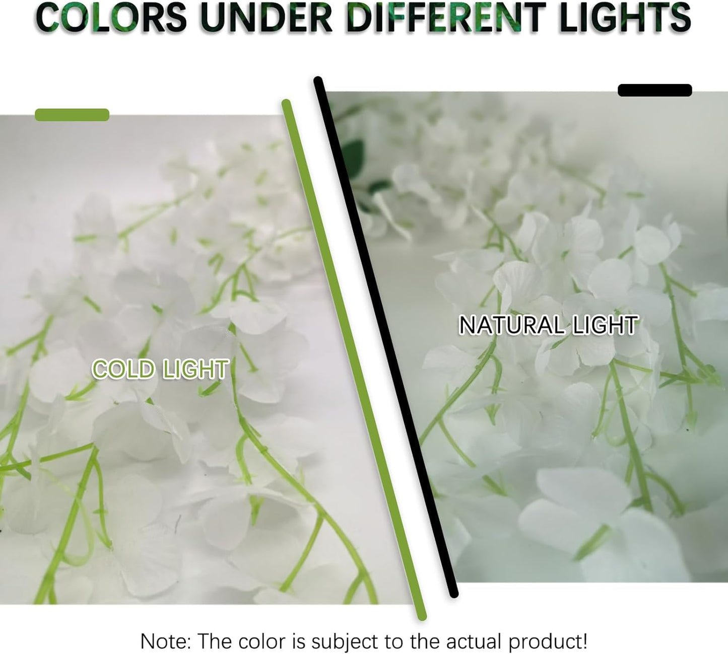 12 Pack White Wisteria Hanging Flowers Garland, 3.77 Feet Artificial Flower Vines, Fake Wisteria, Artificial Vines Hanging Garland for Backdrop Outdoor Yard Garden Decor