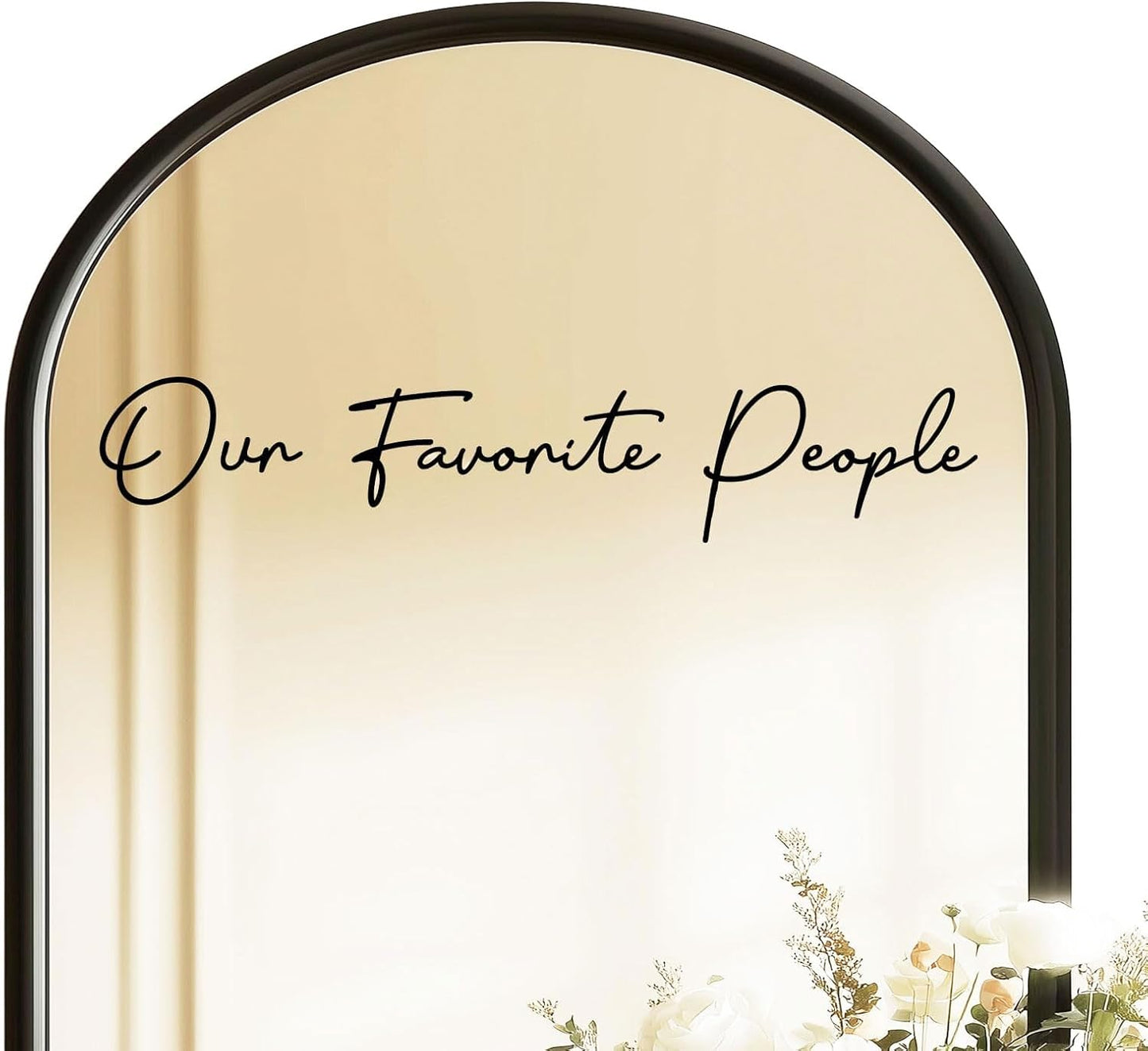 Our Favorite People Seating Chart Decal Wedding Seating Chart Header Decal for Mirror Our Favorite People Welcome Sign Wedding Welcome Vinyl (Black, Width 20")