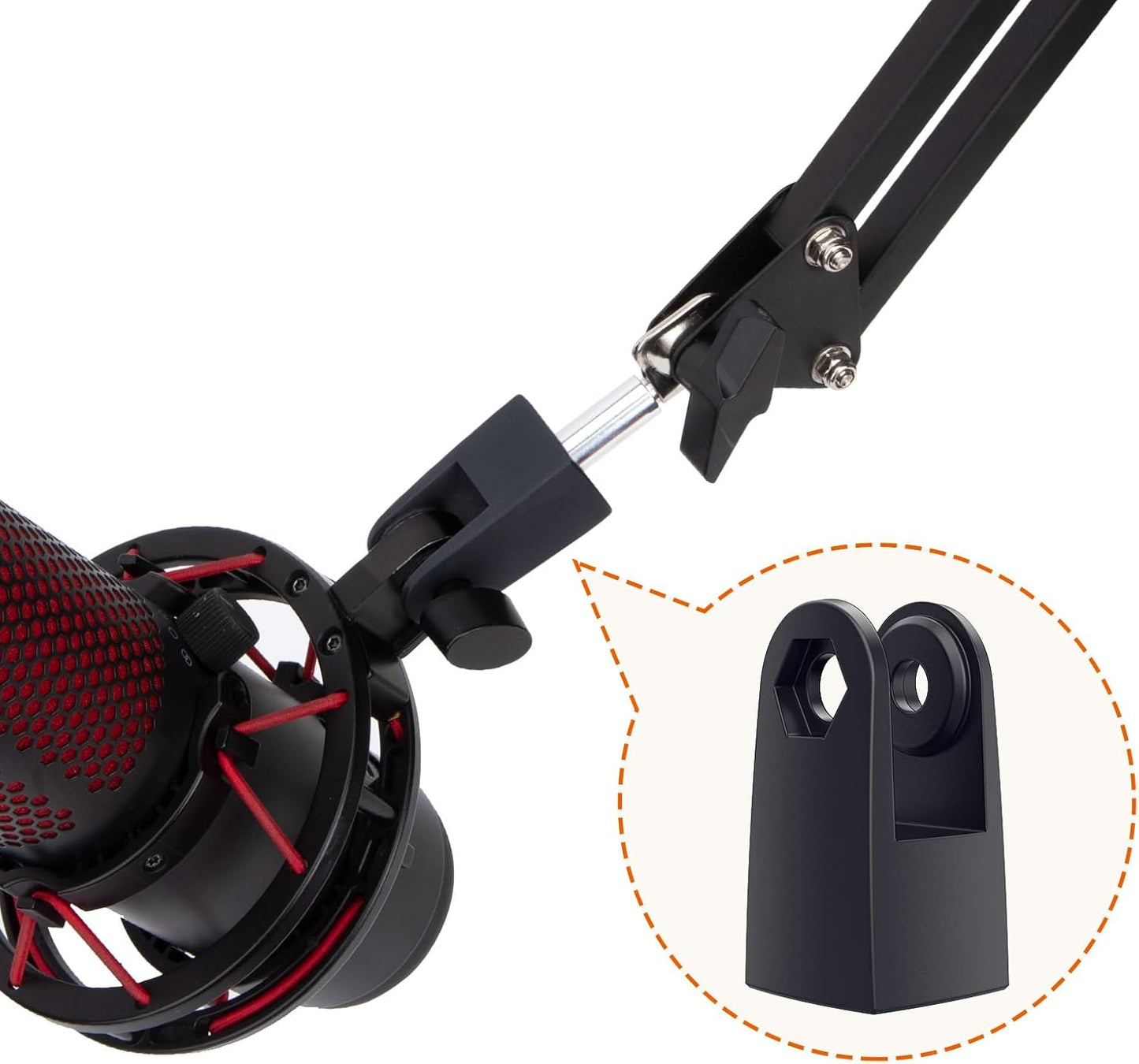 SUNMON Mic Stand Adapter for 3/8" HyperX QuadCast Boom Arm