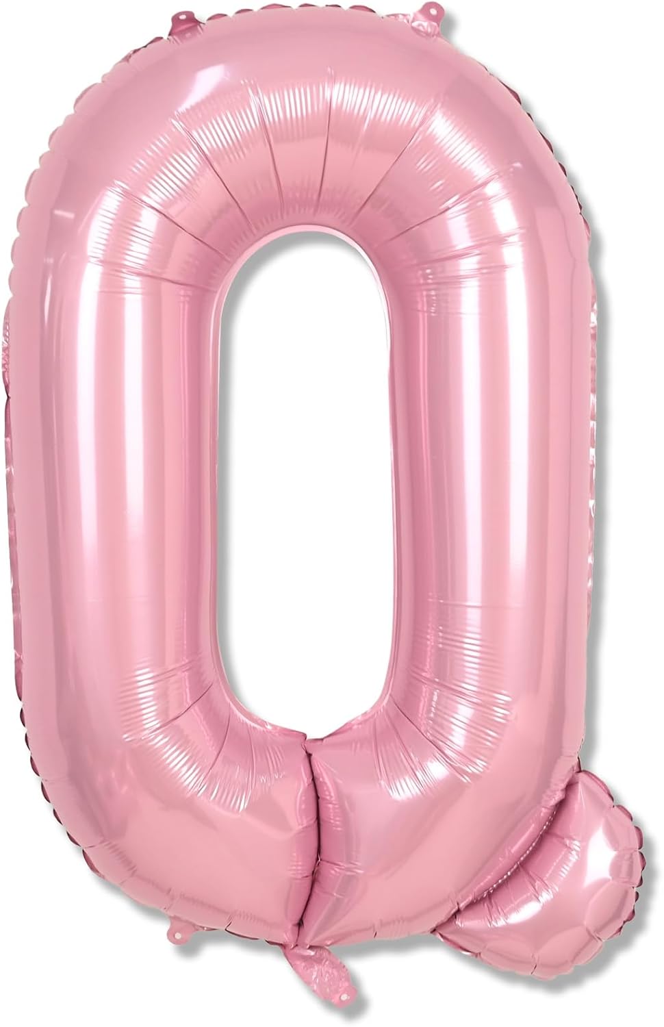Q Letter Balloon Pastel Pink, 40 Inch Alphabet Foil Word Balloons, Big Inflatable Light Pink Balloon Letter Q, XXL Helium Custom Letter Balloons Baby Pink for Girl Birthday Party Decoration Supplies