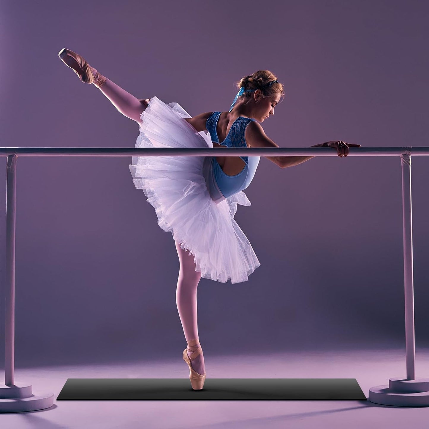 Portable Dance Floor Smooth Ballet Floor Vinyl Dance Mat for Home Stage Studios Kids Adults Practice Improve