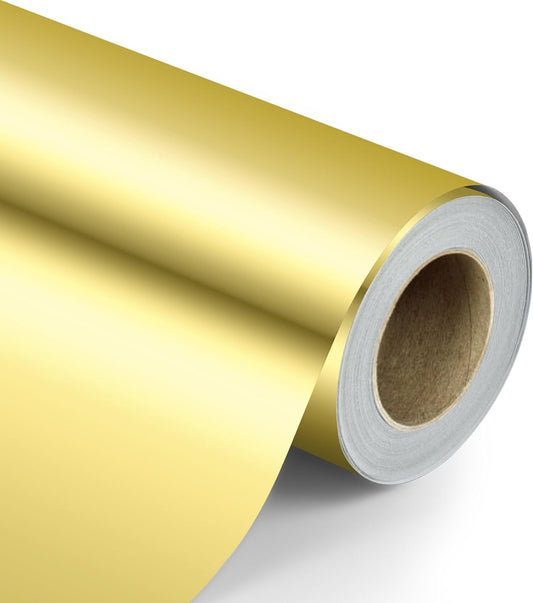 KMER LIFE Metallic Wrapping Roll (Gold) - 17 x 394 Inch, Premium Gift Wrapping for Birthday, Wedding, Christmas, Parties