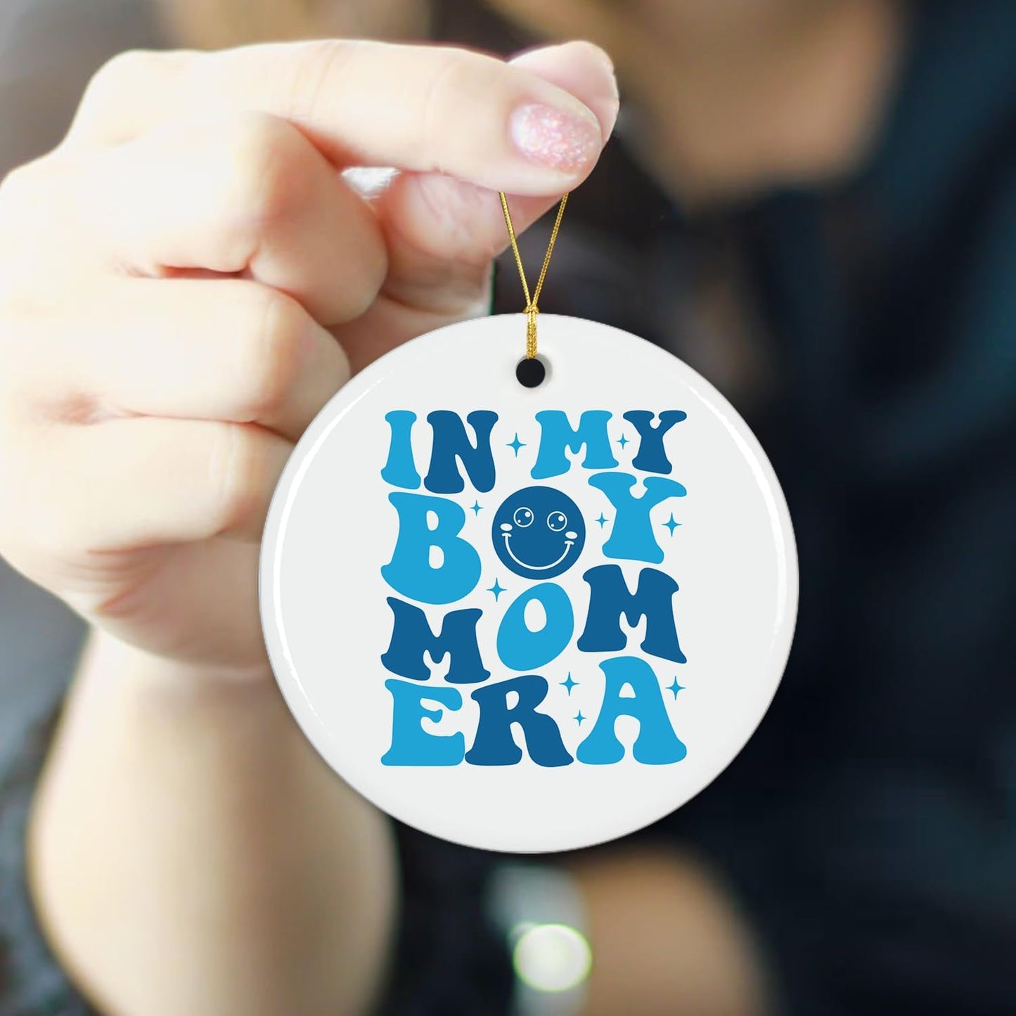 NewEleven Gifts for Boy Mom - Pregnancy Gifts, Gender Reveal Idea for Pregnant, Expecting Mother, Mama, Mom to Be, Mommy to Be - Baby Boy Announcement Gift Ceramic Ornament