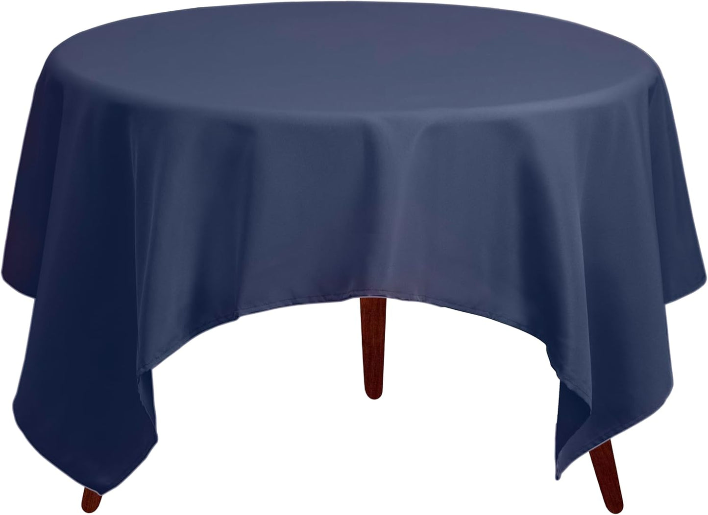 Gee Di Moda Square Tablecloth - 70 x 70 Inch Navy Blue Table Cloth for Medium Square or Round Tables - Heavy Duty Washable Fabric - for Buffet Table, Holiday Party, Dinner, Wedding & Baby Shower