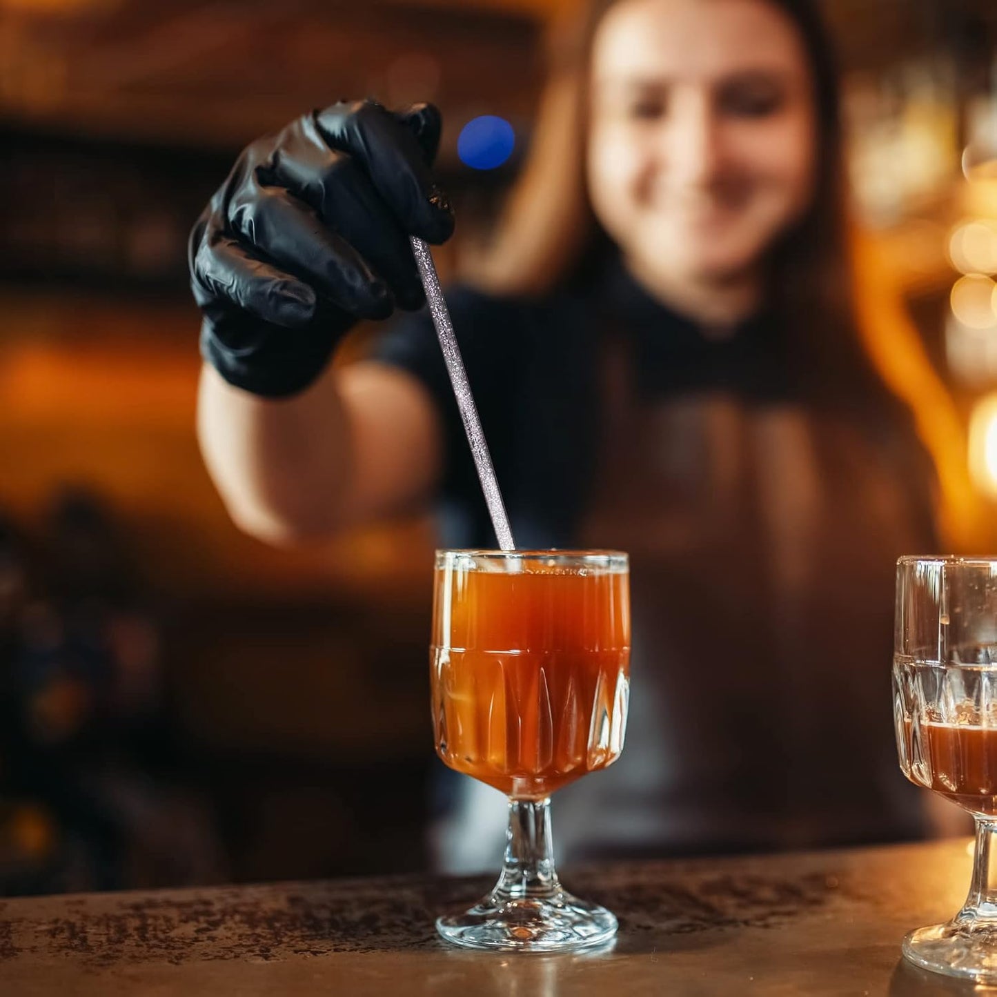 100-PCS Pink Glitter Plastic Swizzle Sticks, Crystal Cake Pops, Cocktail Coffee Drink Stirrers, Stir Sticks for Valentine's Day Christmas Party, 7.24 Inch