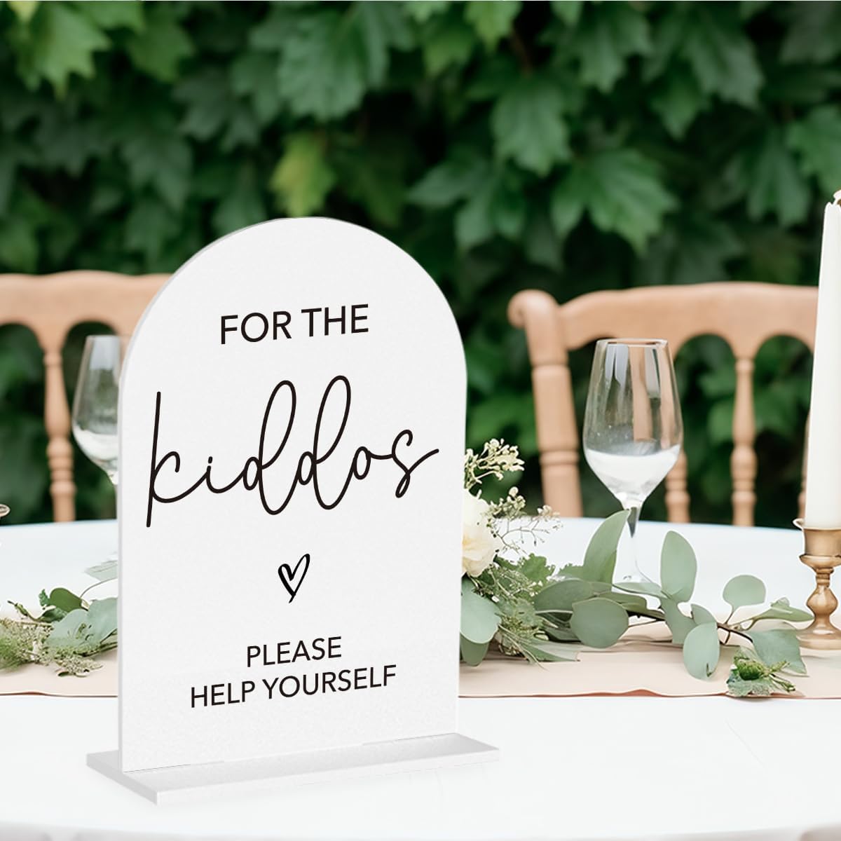 For The Kiddos Wedding Sign Please Help Yourself Sign for Wedding Engagement Ceremony Reception wedding Kiddos Acrylic sign for Table Desk