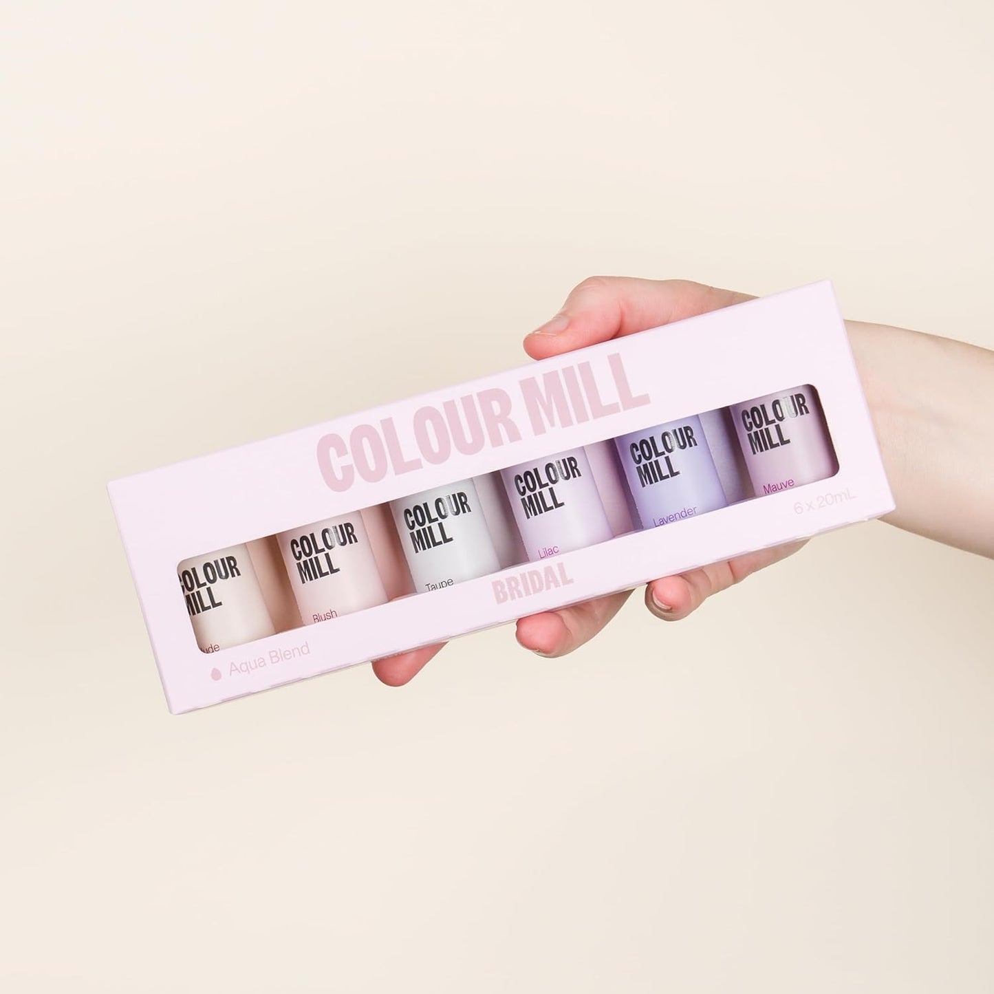 Colour Mill Bridal Pack Aqua Blend Water-Based Food Coloring, 20 Milliliters Each of 6 Colors: Blush, Lavender, Lilac, Mauve, Nude and Taupe