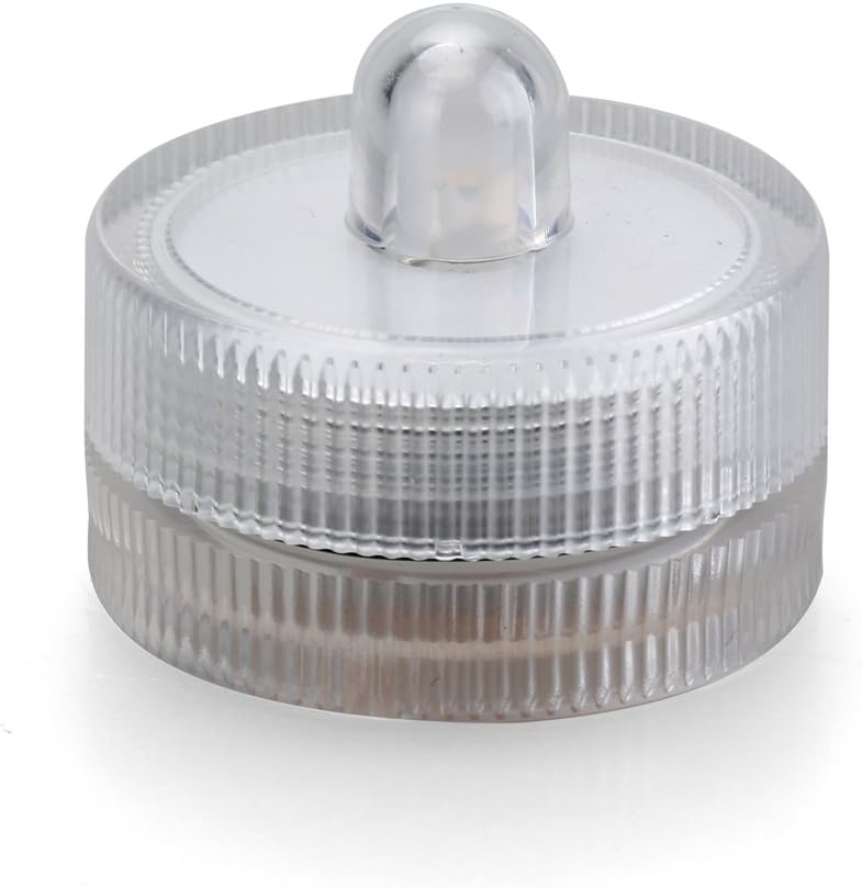 KITOSUN Submersible LED Lights cr2032 Battery Powered Underwater Waterproof LED Tea Light Candles for Events Wedding Centerpieces Vase Floral Xmas Holidays Home Decor Lighting(Pack of 12) (Yellow)