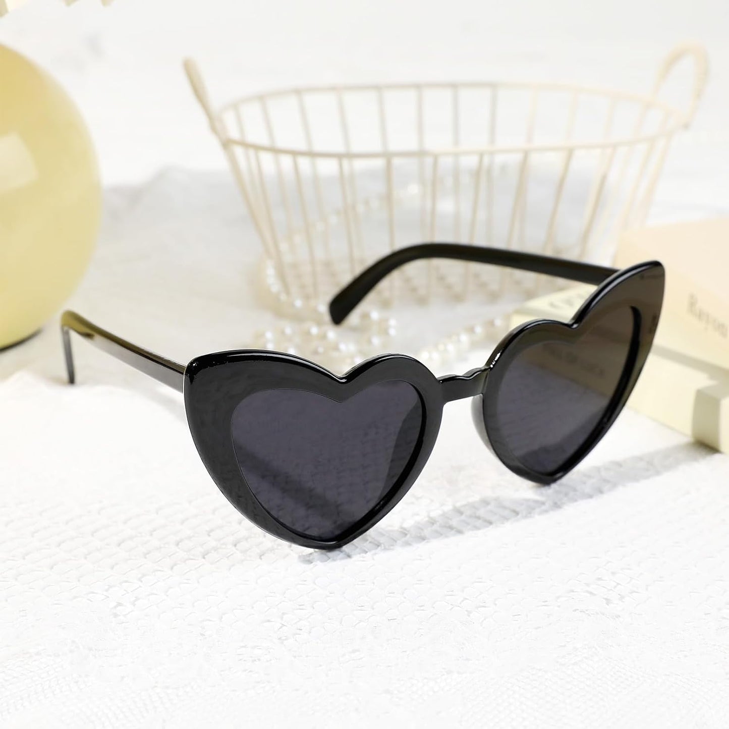 YOGFIT Heart Sunglasses for Women Fashion Classic Love Eye Protection Sunglasses Vintage Cute Heart Sunglasses