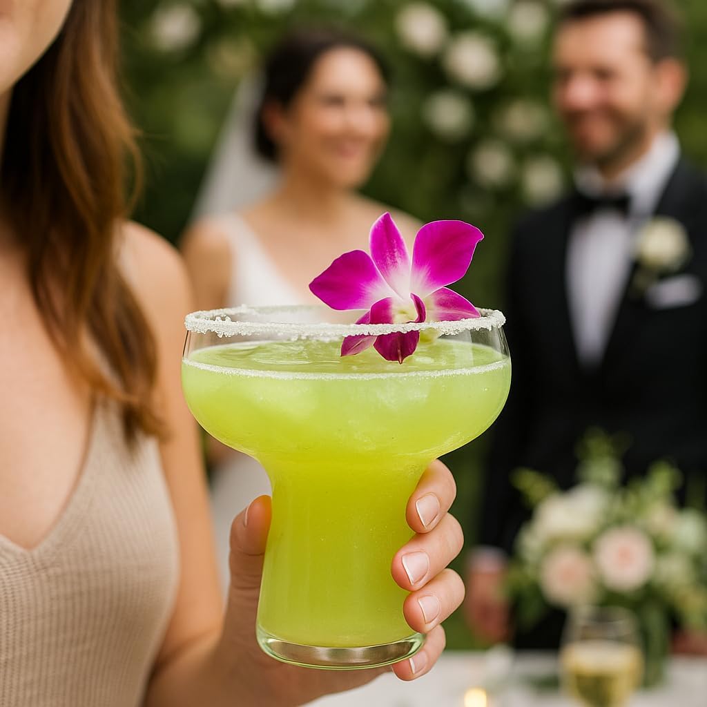 Lunara Clear Plastic Margarita Glasses, 11 oz, Set of 40, Disposable Party Cups for Cocktails (Clear)