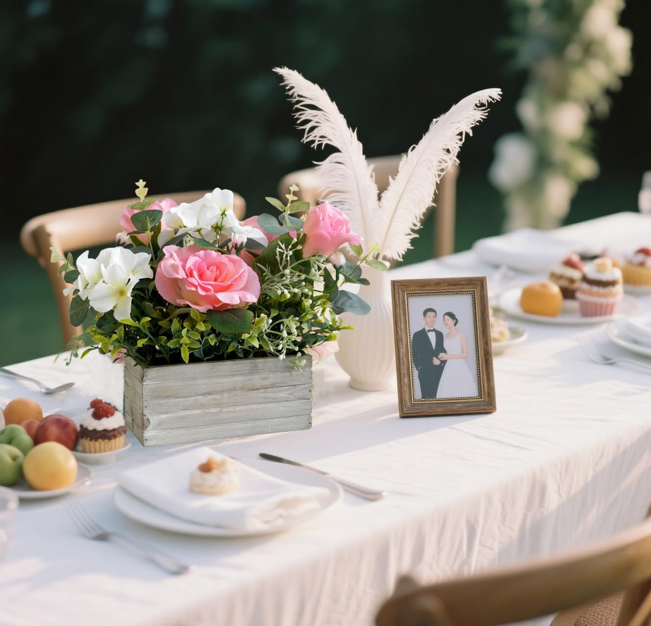 Artificial Flowers Fake Pink Roses Hydrangeas Arrangements in Pot for Home Wedding Table Centerpieces Indoor Outdoor Decoration(New Pink)