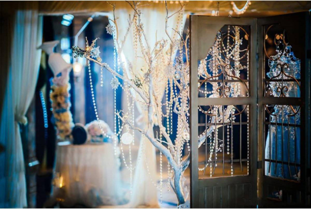 Crystal Clear Acrylic Bead Garland Chandelier Hanging Wedding Decoration 33 FT