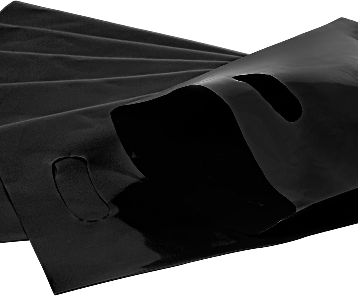 100 PCS Black Small Gift Bags, 6"x8" Merchandise Bags for Small Businesses, Goodie Bags Party Favor Bags for Kids, Treat Bag Retail Bag with Handle for Kids Birthday, Christmas