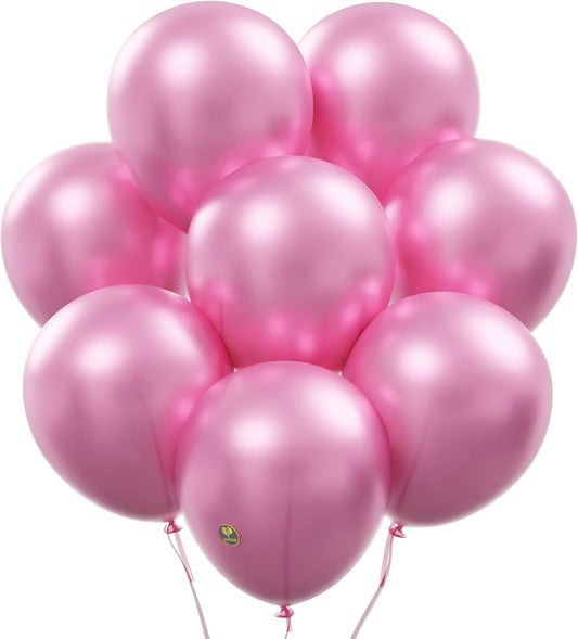 AFTERLOON® Biodegradable Balloons 24 pcs Pearlized Light Pink 10 Inch, Pearlescent Thickened Extra Strong Natural Latex Helium Float, Colorful Bulk Color ballon Globos Para Decoration De Fiestas Kids