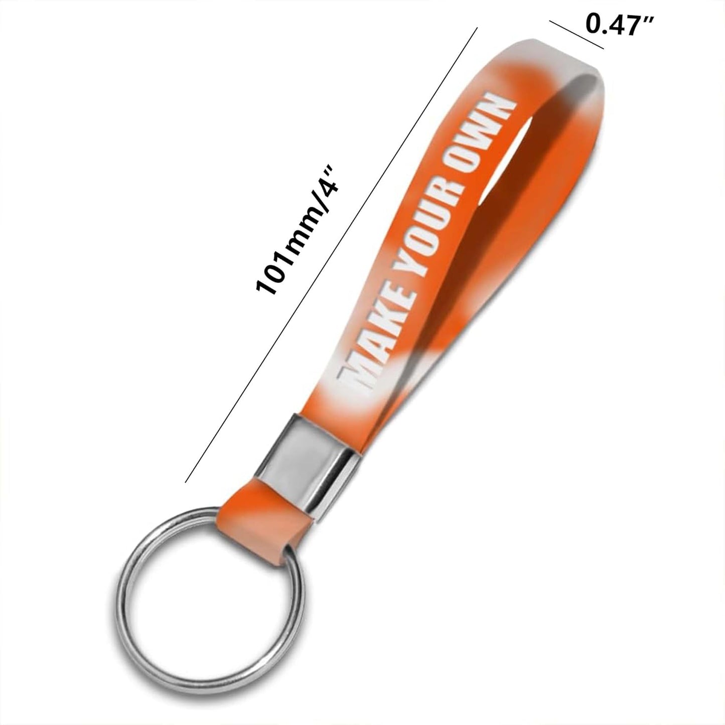 50 Personalized Silicone Keychains for Backpack Key Cellphone, Custom Silicone Keyrings CustomText/Icon for Adults