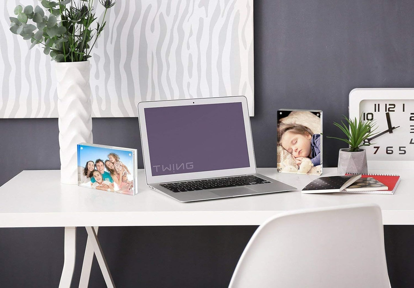 TWING 15 Pack 8x10 Acrylic Picture Frame Bulk, 10+10MM 8 By 10 Acrylic Photo Frame Horizontal Magnet Double Sided Magnetic Frames Set, 10 x 8 Clear Magnetic Block Picture Frame Desktop Display, Gift