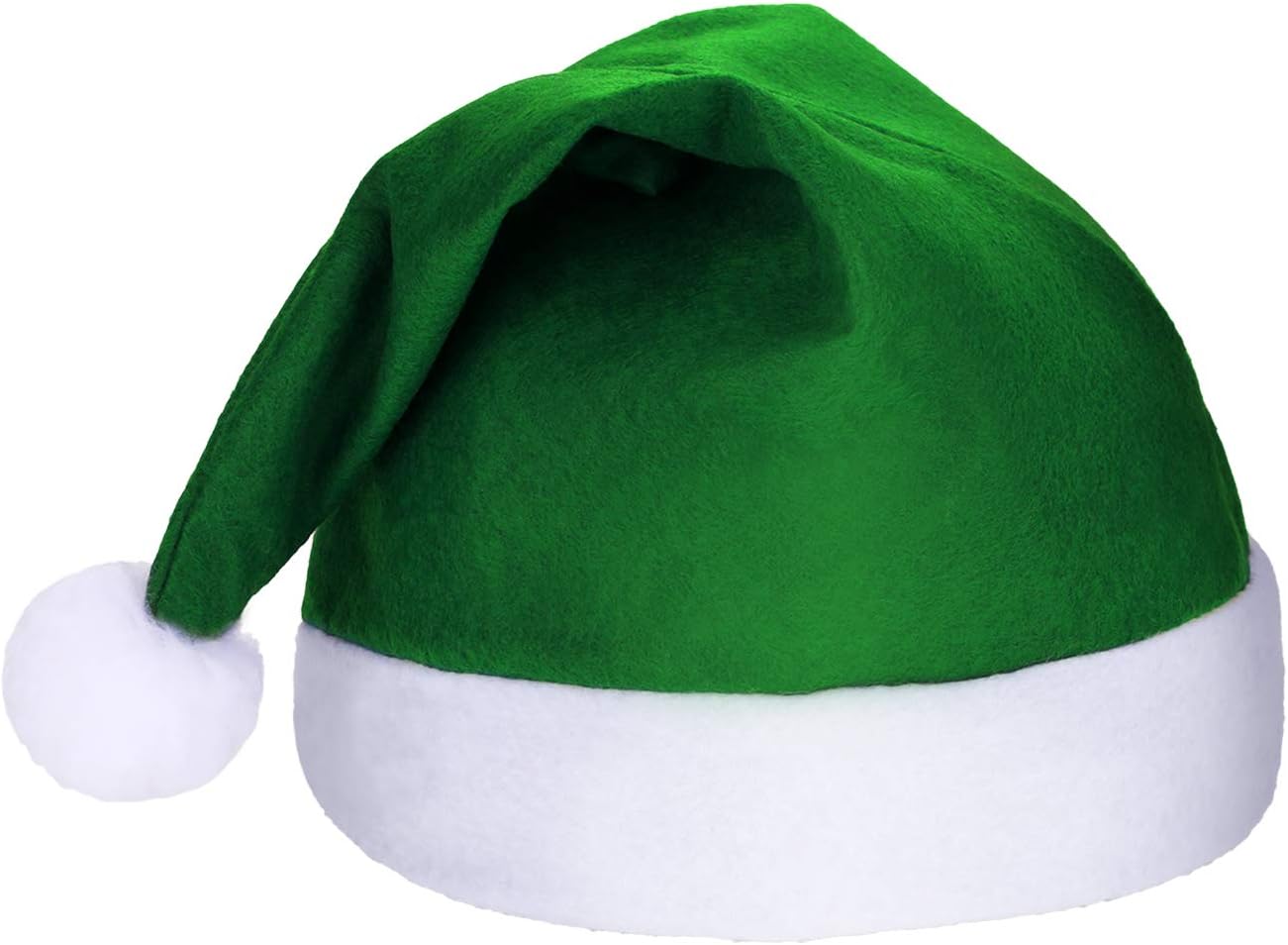 SATINIOR 12 Pieces Santa Hats Christmas Non Woven Fabric Hat for Holidays Xmas Party Supplies