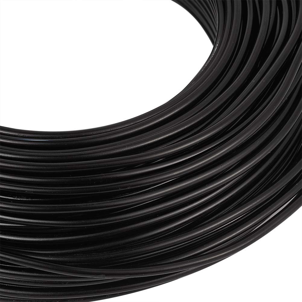 Fashewelry 114 Feet 10 Gauge Aluminum Wire Black Bendable Metal Craft Wire for Beading Jewelry Craft Making (2.5mm)
