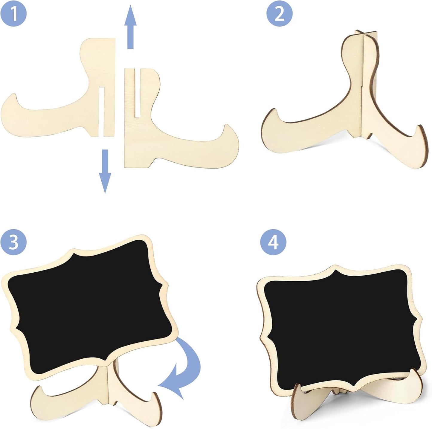 80 Pack Mini Chalkboard Signs with Easel Stand,Food Labels for Party Buffet with Two Pens,Suitable for Graduation Parties, Wedding Celebration Name/Place Cards, Restaurant Food Labels