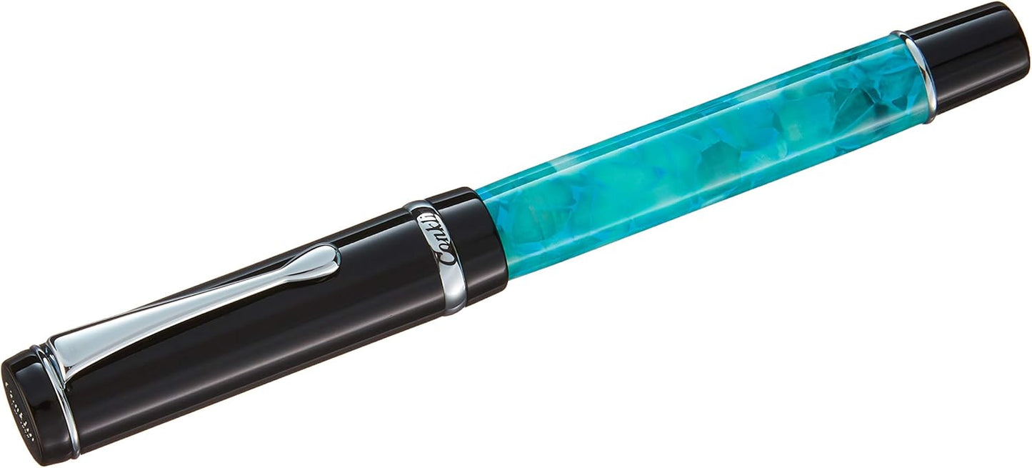 Conklin Duragraph Fountain Pen Turquoise Nights - Flex Nib, Dynamic Writing Tool with Vibrant Finish