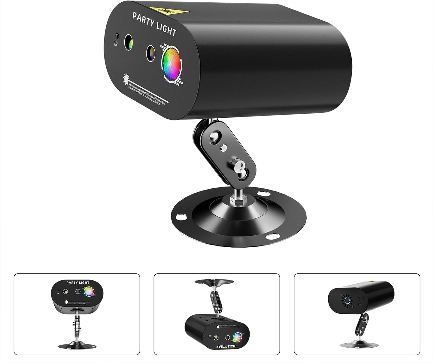 DJ Disco Ball Party Lights with Sound-Activated Remote, Durable ABS RGB LED Strobe Stage Lighting, Light Projector for Xmas/Rave/Club/Bar/Home Room Decoration, Gift for Birthday and Fetivals