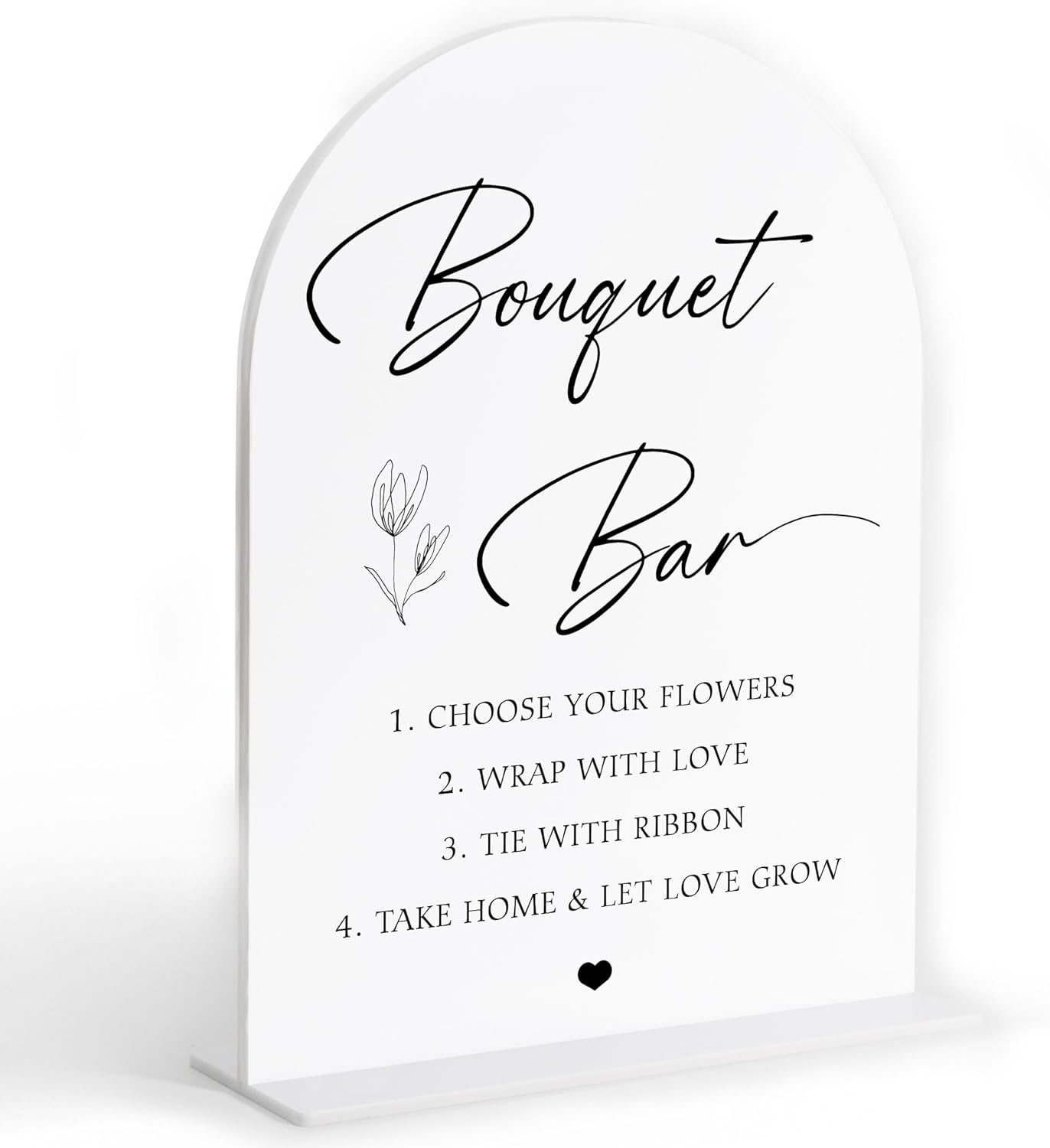 Bouquet bar Sign, White Arch Acrylic Wedding Sign, Flower Bar Supplies, Wedding Reception Decorations, Bridal Shower Decor, Engagement Party Decor, Centerpiece Table Decorations Party-9