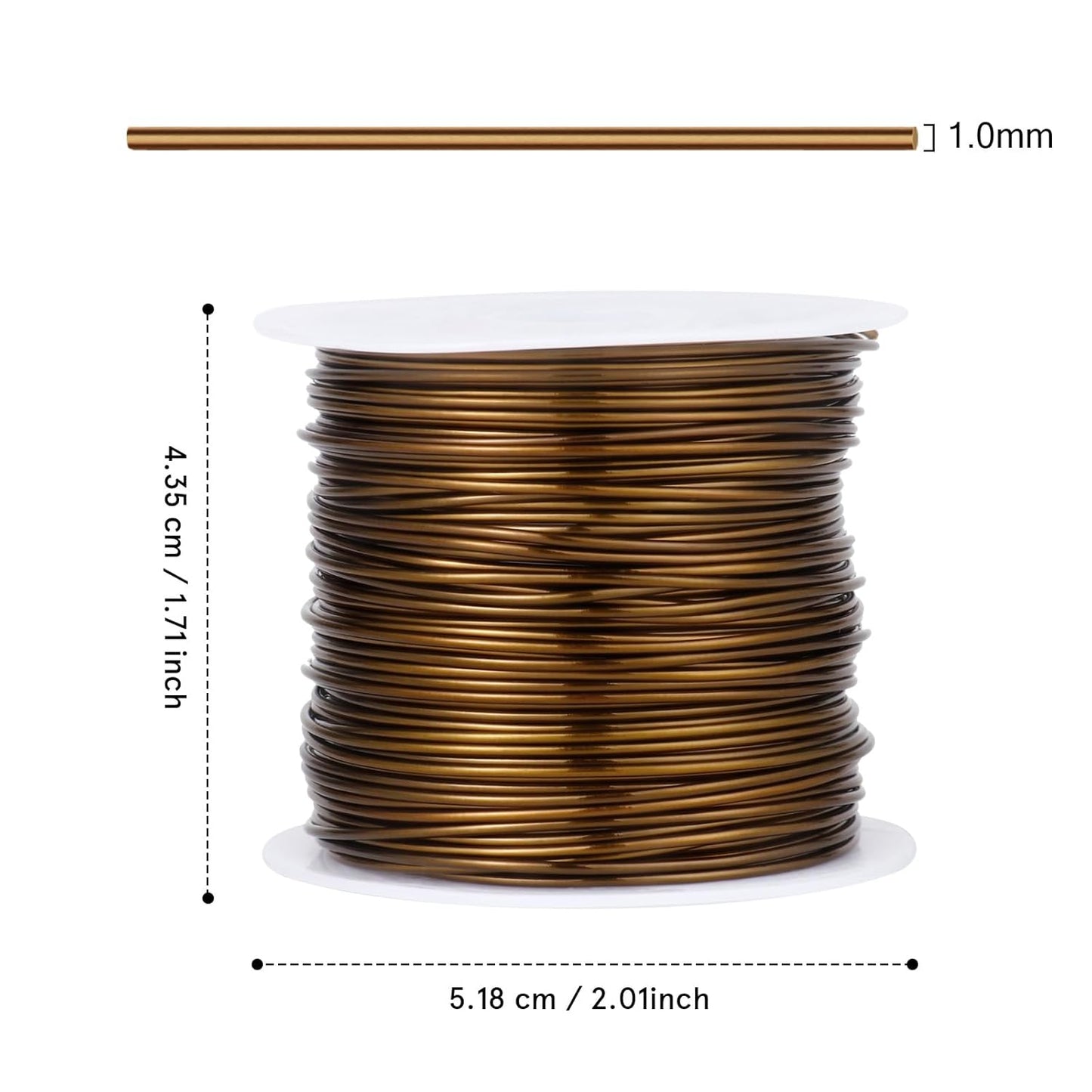 49FT Jewelry Wire 18 Gauge Tarnish-Resistant Copper Beading Wires Roll Bulk for DIY Crafts Jewelry Making, Antique Bronze