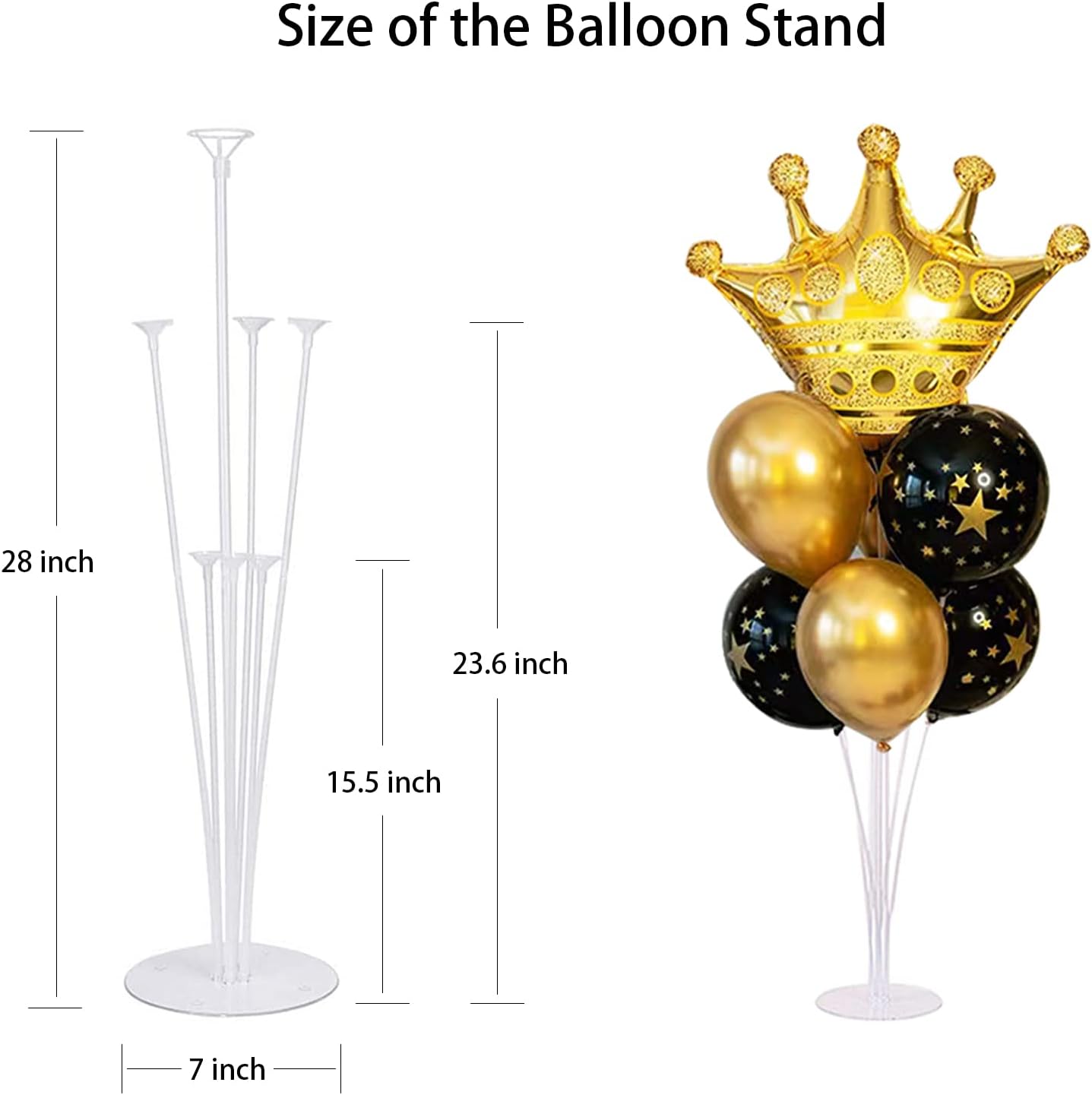 20 Set Balloon Stand Kit - Balloon Sticks With Base for Table Balloon Centerpiece Decorations for Birthday Graduation Gender Reveal Baby Shower Party Decorations