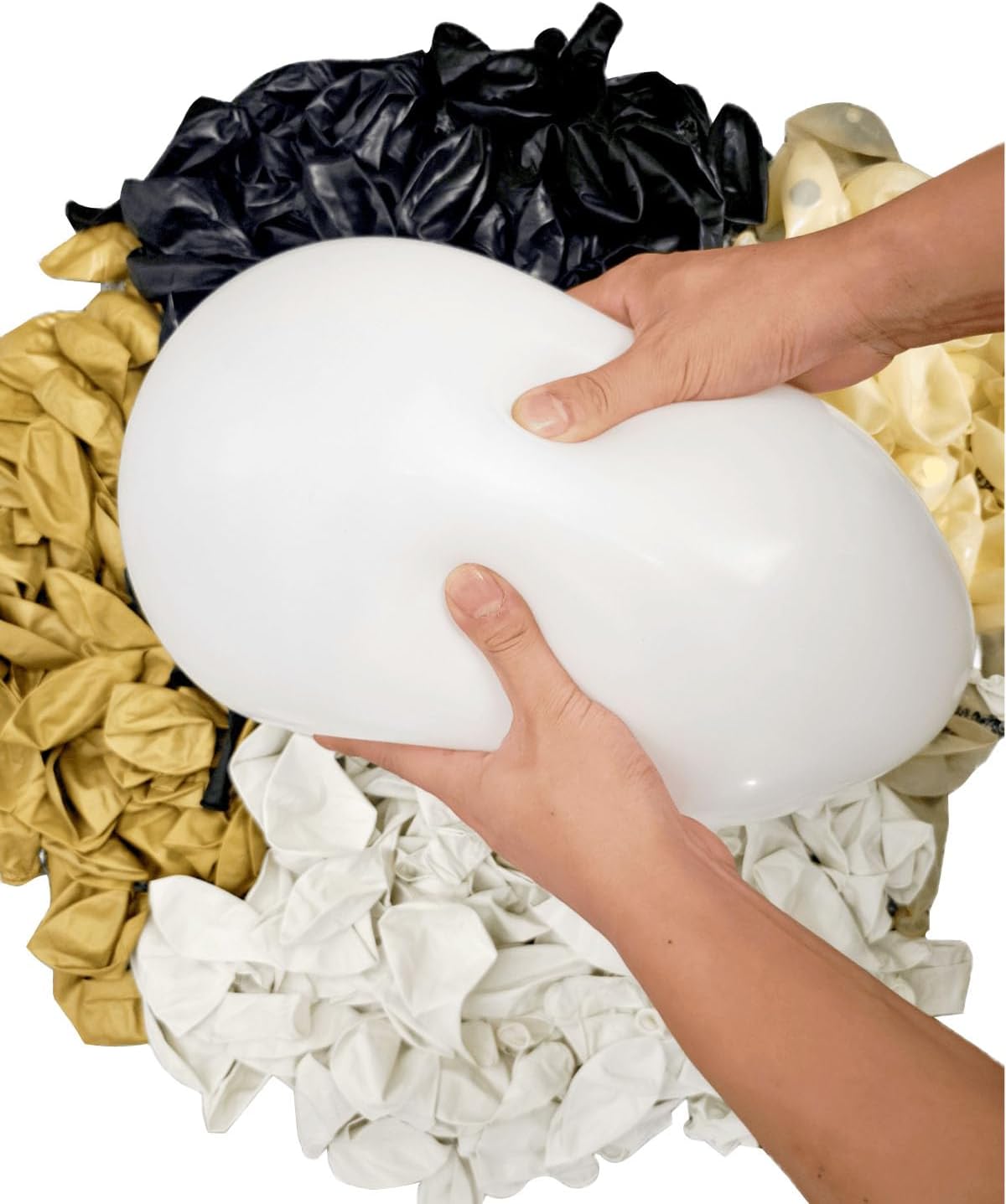 300 Pcs Navy Blue and Gold Confetti Balloons Set Lncludes 12 inch Gold White Navy Blue and Blue Gold Confetti Balloon for Birthday, and Celebration Graduation Party Decoration